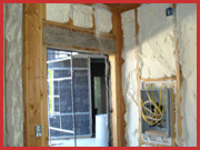 spray foam in walls